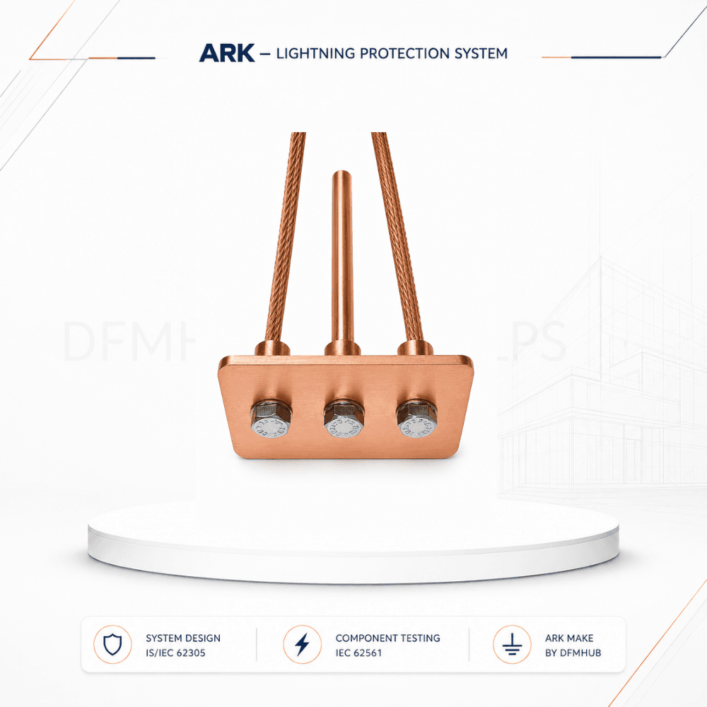 Earthing Stud with Four 1000mm Pre-welded Copper Tails